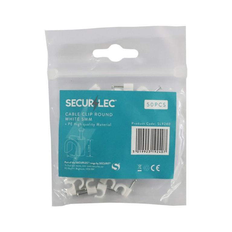 Cable Clip Round White