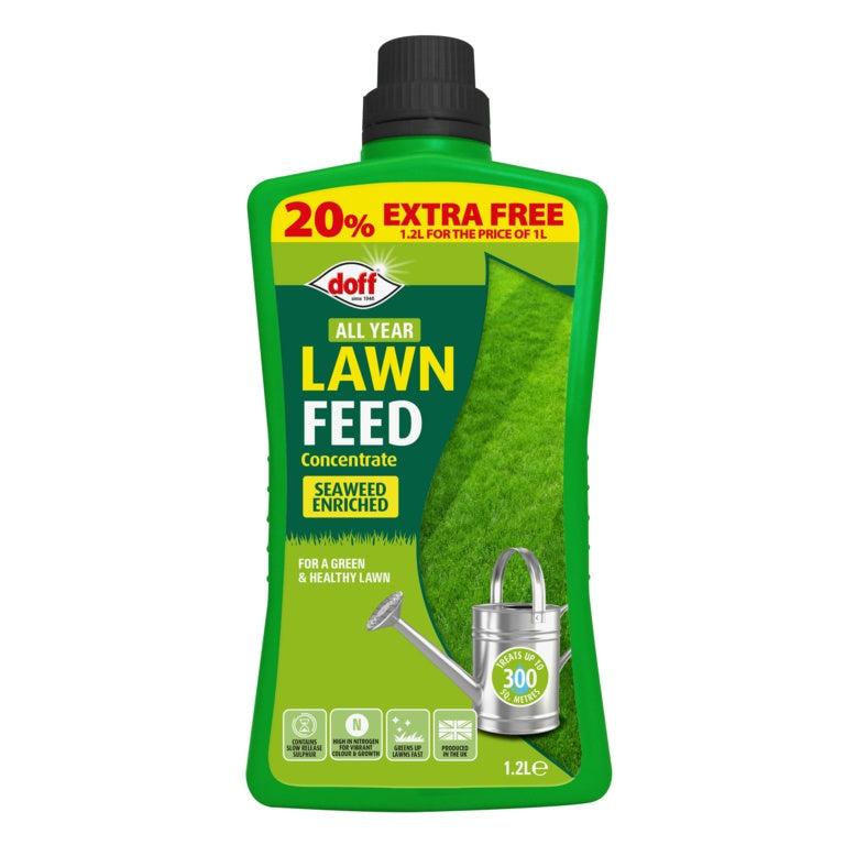 Doff All Year Lawn Feed Concentrate Seaweed Enriched 1.2l