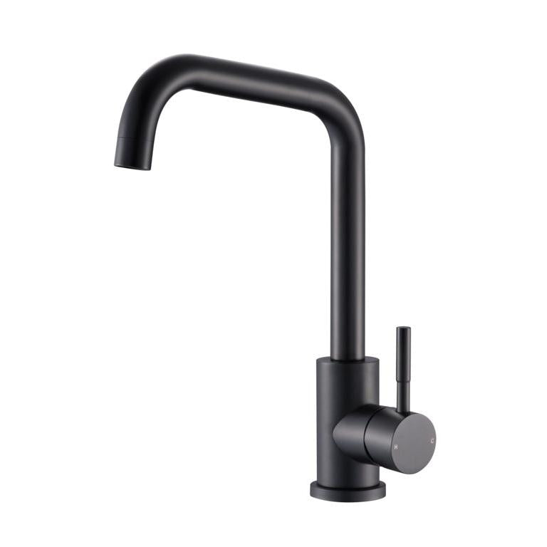 Nera Matt Black Swan Neck Single Lever Tap