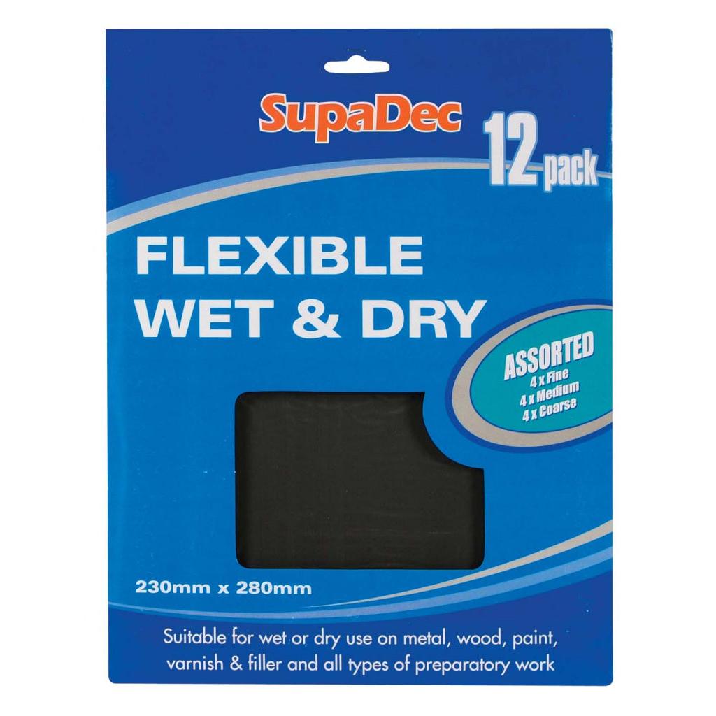 SupaDec Flexible Wet & Dry Paper 12pk