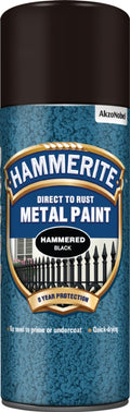 Metal Paint 400ml Aerosol Hammered Black