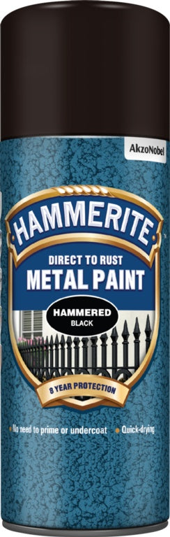 Metal Paint 400ml Aerosol Hammered Black