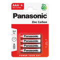 Panasonic AAA Zinc Carbon Batteries 4 Pack