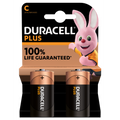 Duracell Plus C Alkaline Batteries Pack Of 2