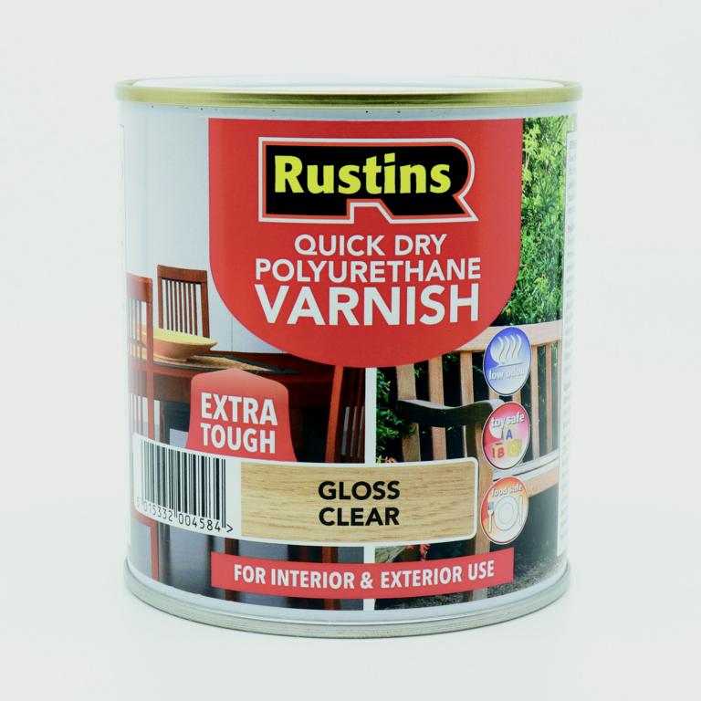 Rustins Polyurethane Clear Gloss Varnish 1L