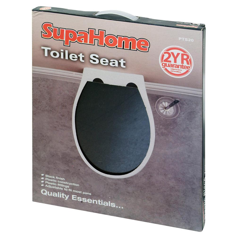 Suoahome Plastic Black Toilet Seat