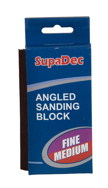 SupaDec Fine/Medium Angled Sanding Block