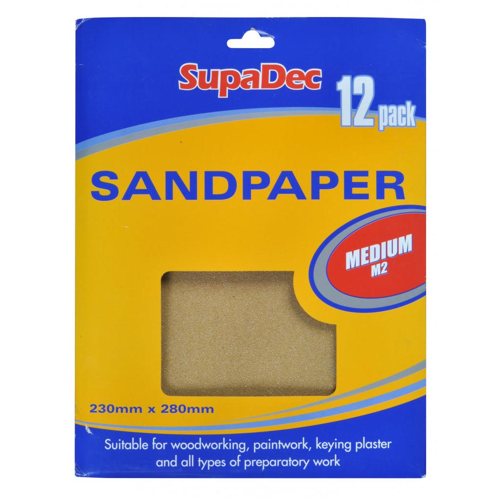 SupaDec General Purpose Sandpaper 12 Pack