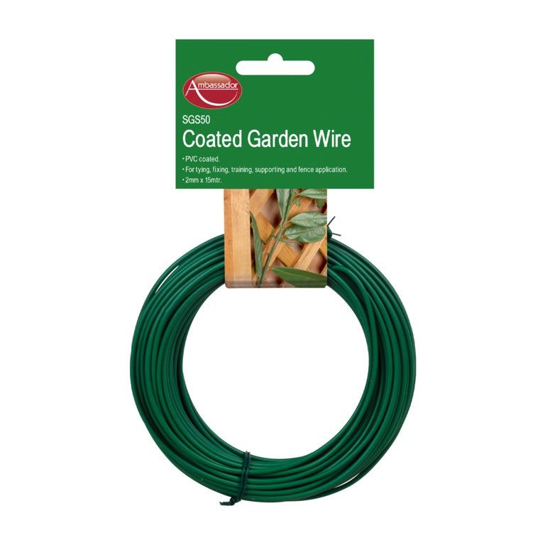 Ambassador PVC Coated Garden Wire 2mm x 15m