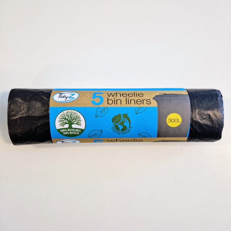 TidyZ Black Wheelie Bin Liners Pack of 5