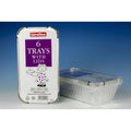 Caroline Aluminium Foil Trays With Lids Pack Of 6