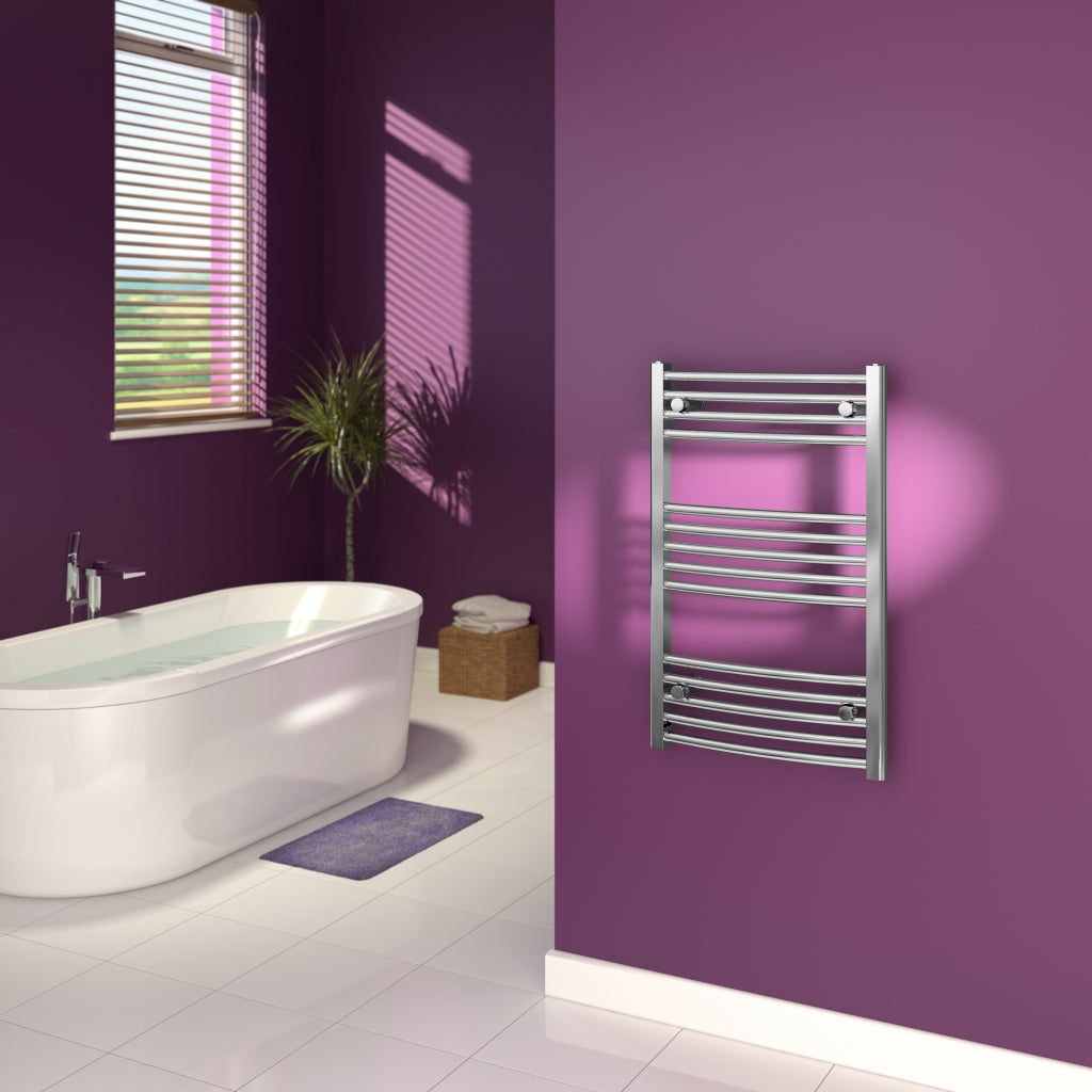 Chrome Curved Towel Rail 500 x 1200mm