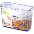 Lock & Lock Rectangular Storage Container with Flip Top Lid Clear/Blue 2.4l