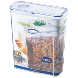 Lock & Lock Rectangular Storage Container with Flip Top Lid Clear/Blue 4.3l