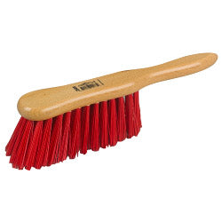 Hill Banister Brush - Lacquered Stock, Stiff Red PVC