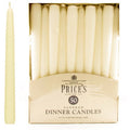 Prices Tapered Dinner Candle Unwrapped 50 Pack